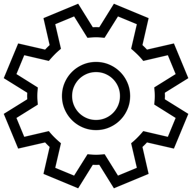 Setting gear icon for the website